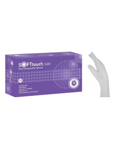 Soft Touch Γάντια Βινυλίου - Λευκό χωρίς πούδρα Small