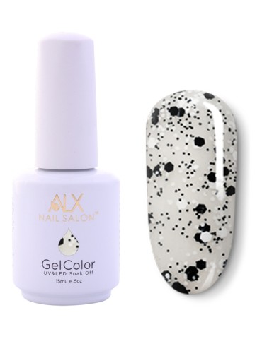 ALX Nail Salon 15 ml 191 White Black Pearl