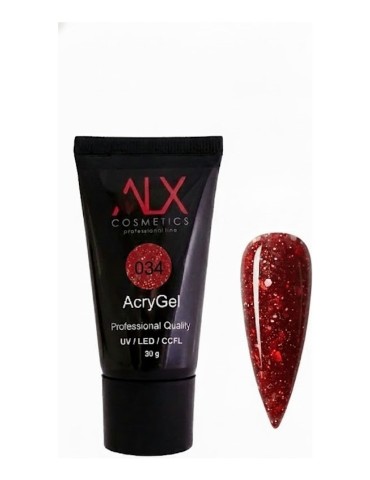 ALX Acrygel 034 Scarlet Glam 30 γρ.